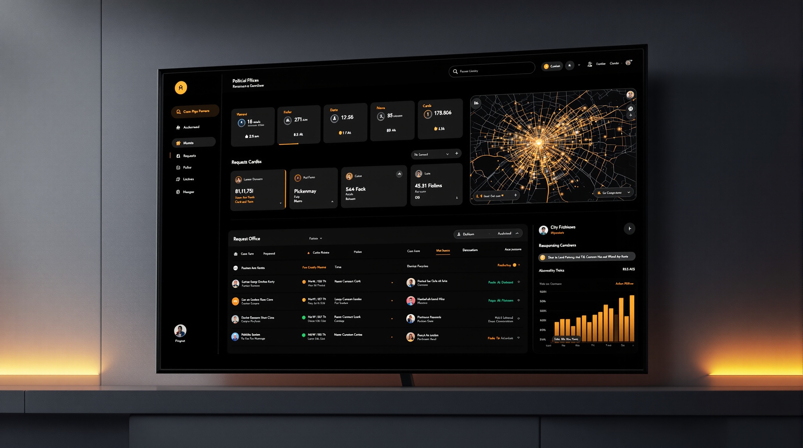 Painel da plataforma Amplia Mandato